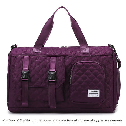 Durable Nylon Argyle Travel Duffle Bag