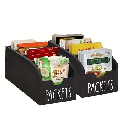 Wooden Two-Piece Seasoning Packet Organizer