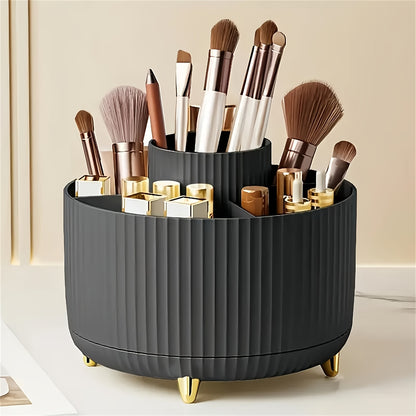 1pc ABERZEY 360° Rotating Makeup Organizer with 5-Tier Compartments