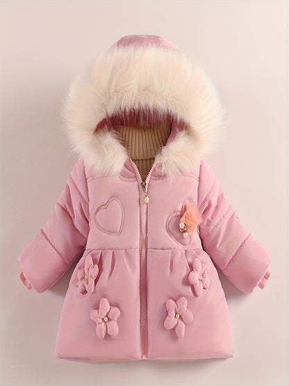 New Girls' Hooded Winter Coat
