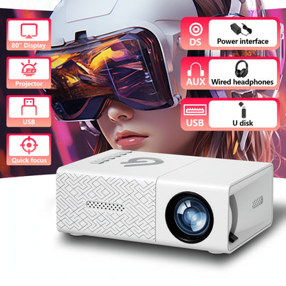 GTEQY Portable Mini Projector with LED Light