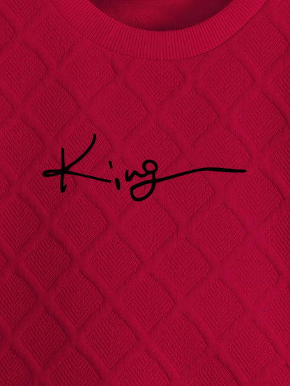 Boys' Long Sleeve Orange Crew Neck Sweat & Casual Jeans Set