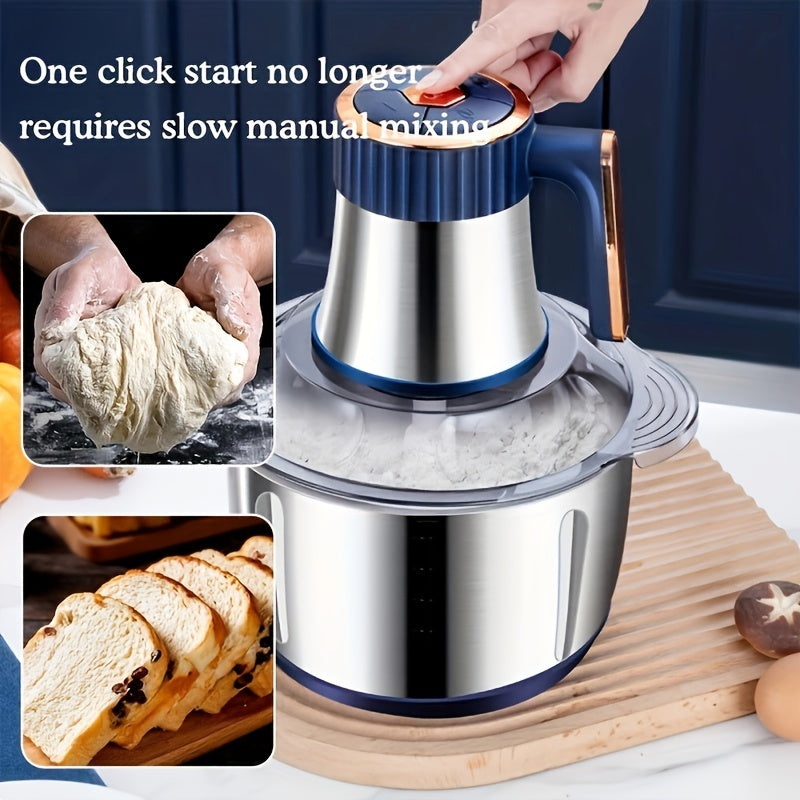 5L Multifunctional Electric Chopper Food Processor Stainless Steel Five-Speed