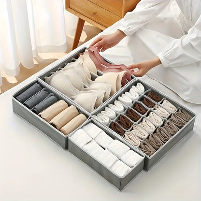 4pcs Underwear & Bras Organizer Storage Boxes