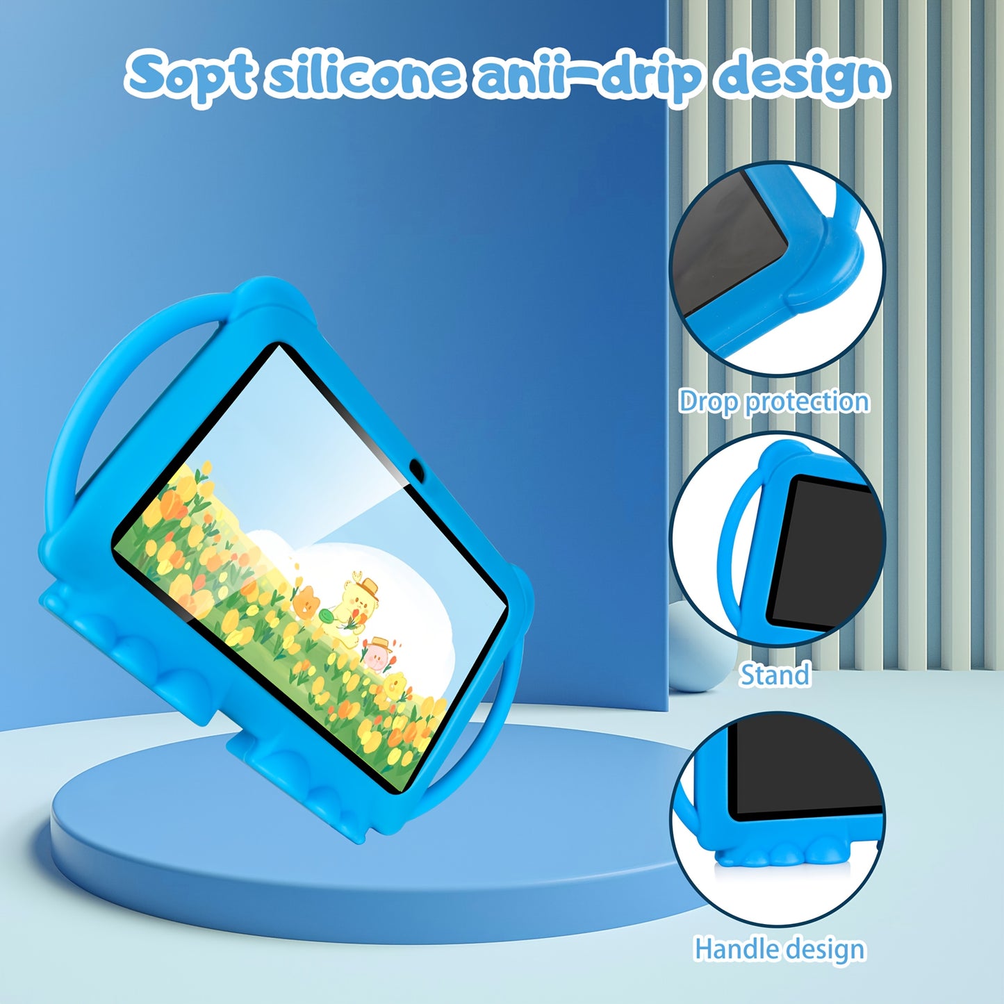 ITMEIPC 7-inch Android 14 Tablet with Protective Case