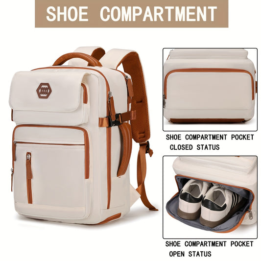 15.6" Laptop Travel Backpack with Shoe Compartment