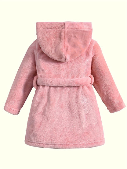 Girls' Hooded Robe - Soft Pink Unicorn