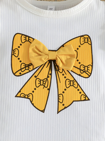 Girls' Plaid Print Skirt Set