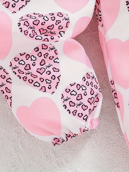 3pcs Baby Girl Crown Letter Print Flying Long Sleeve Shirt