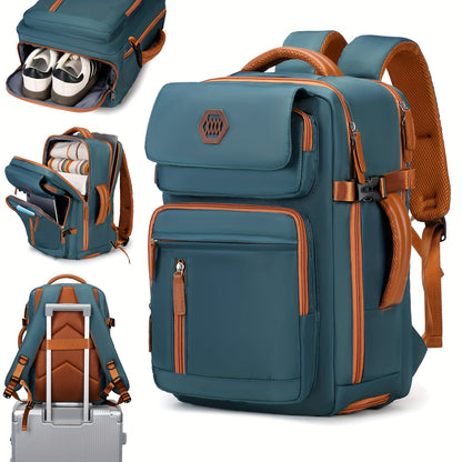 15.6" Laptop Travel Backpack with Shoe Compartment