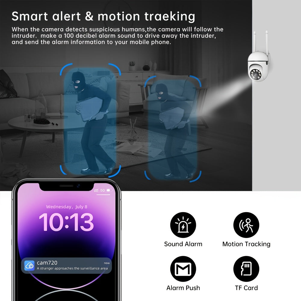 1pc Camera with Full Color Night Vision Wireless WIFI 1080P Full HD Indoor/Outdoor