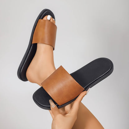 Women'S Summer Sandals - Lightweight Open-Toe Slip-On Beach Slippers