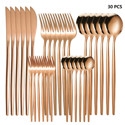 30pcs of elegant Golden stainless steel knife