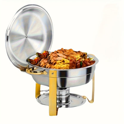 Golden insulated food pan set