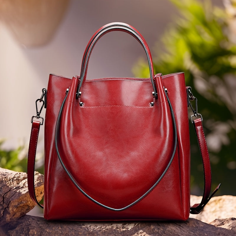 Women'S Genuine Leather Tote & Crossbody
