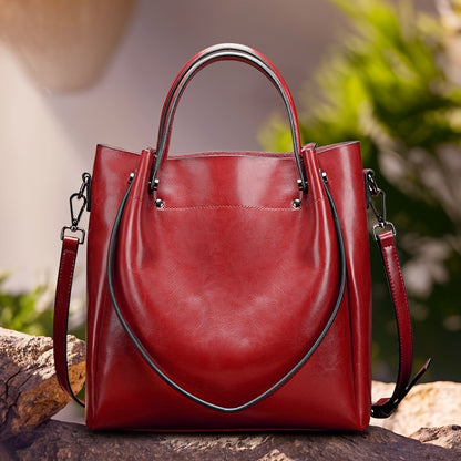 Women'S Genuine Leather Tote & Crossbody