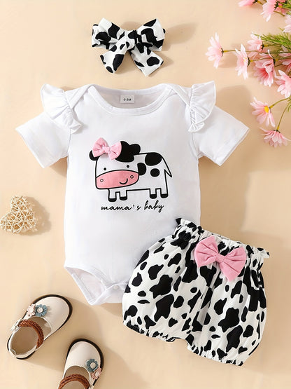 3pcs Short Sleeve & Shorts Set for Newborns