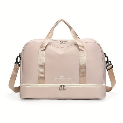 Durable Large Capacity Nylon Travel Bag with Shoe Compartment