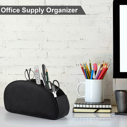 5-Tier Faux Leather Remote Control Holder