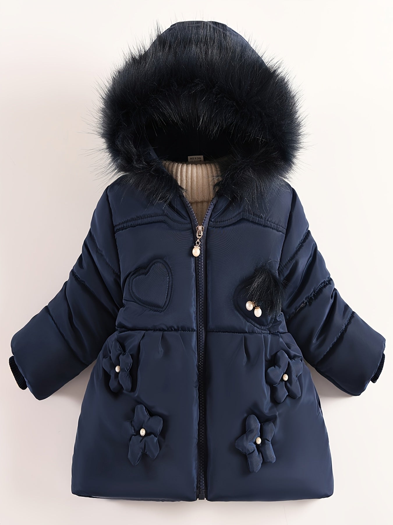 New Girls' Hooded Winter Coat