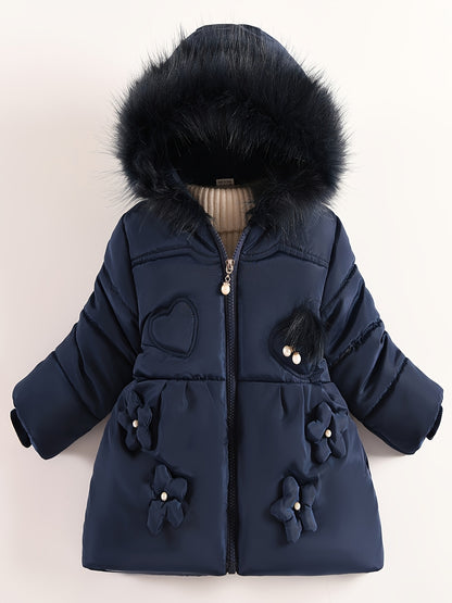 New Girls' Hooded Winter Coat