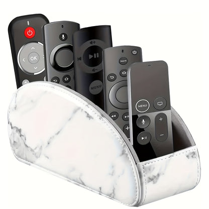 PU Leather Remote Control Holder with 5 Compartments