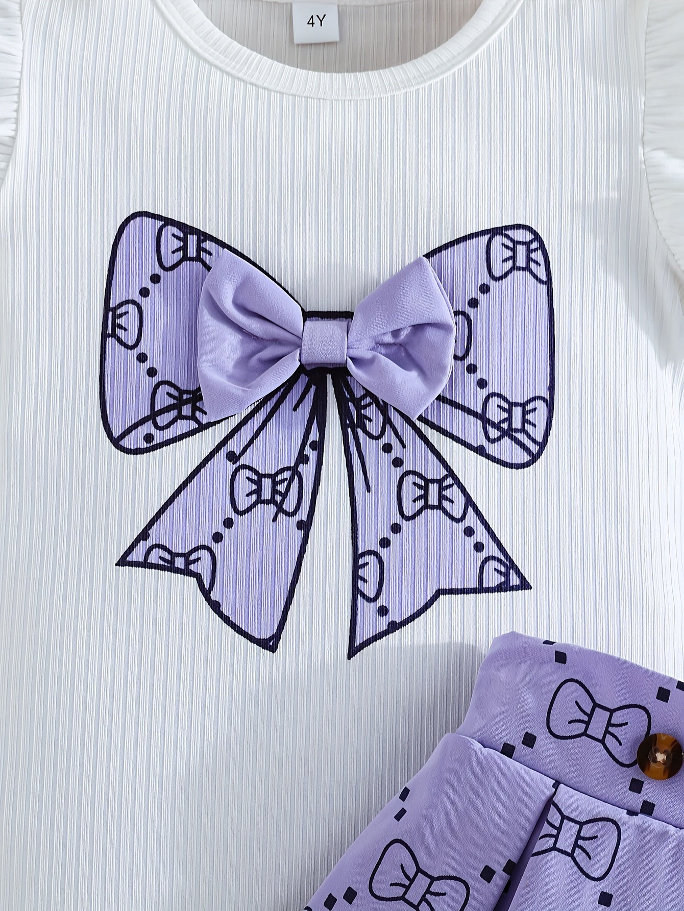 Girls' Plaid Print Skirt Set