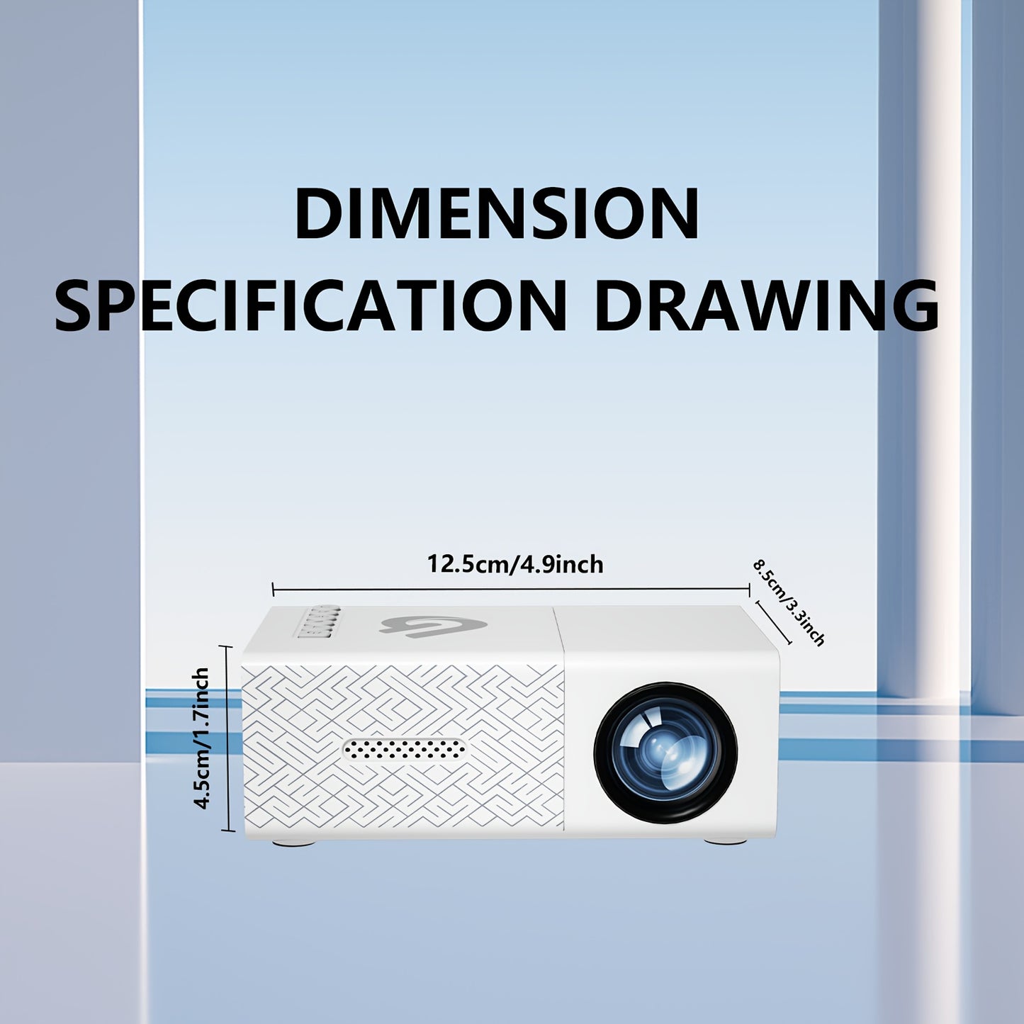 GTEQY Portable Mini Projector with LED Light