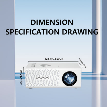 GTEQY Portable Mini Projector with LED Light