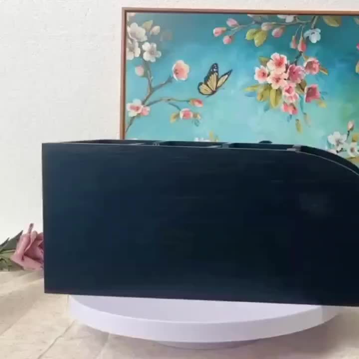 Rustic 4-Compartment Wooden Spice Organizer