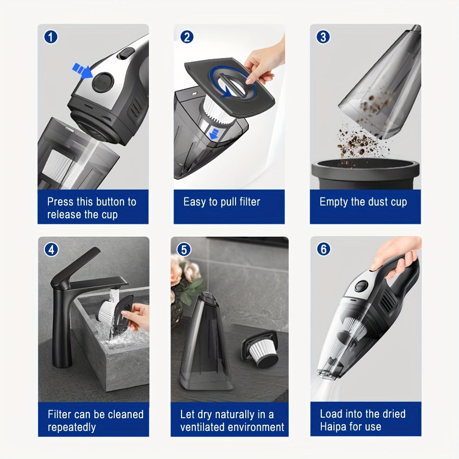 Portable Handheld Vacuum Cleaner for Home and Car Use