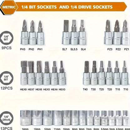 150/46pcs Auto Mechanical Repair Tool Set