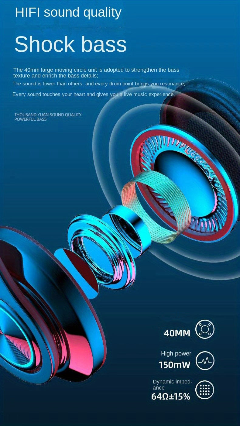 B39 Light Emitting Wireless Headphones