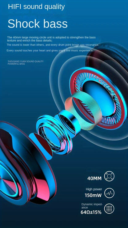 B39 Light Emitting Wireless Headphones