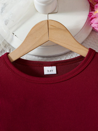 Girls Short Sleeve Bowknot Decor Mesh Tutu Dress