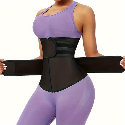 1pc Double Belt Zipper Waist Trainer