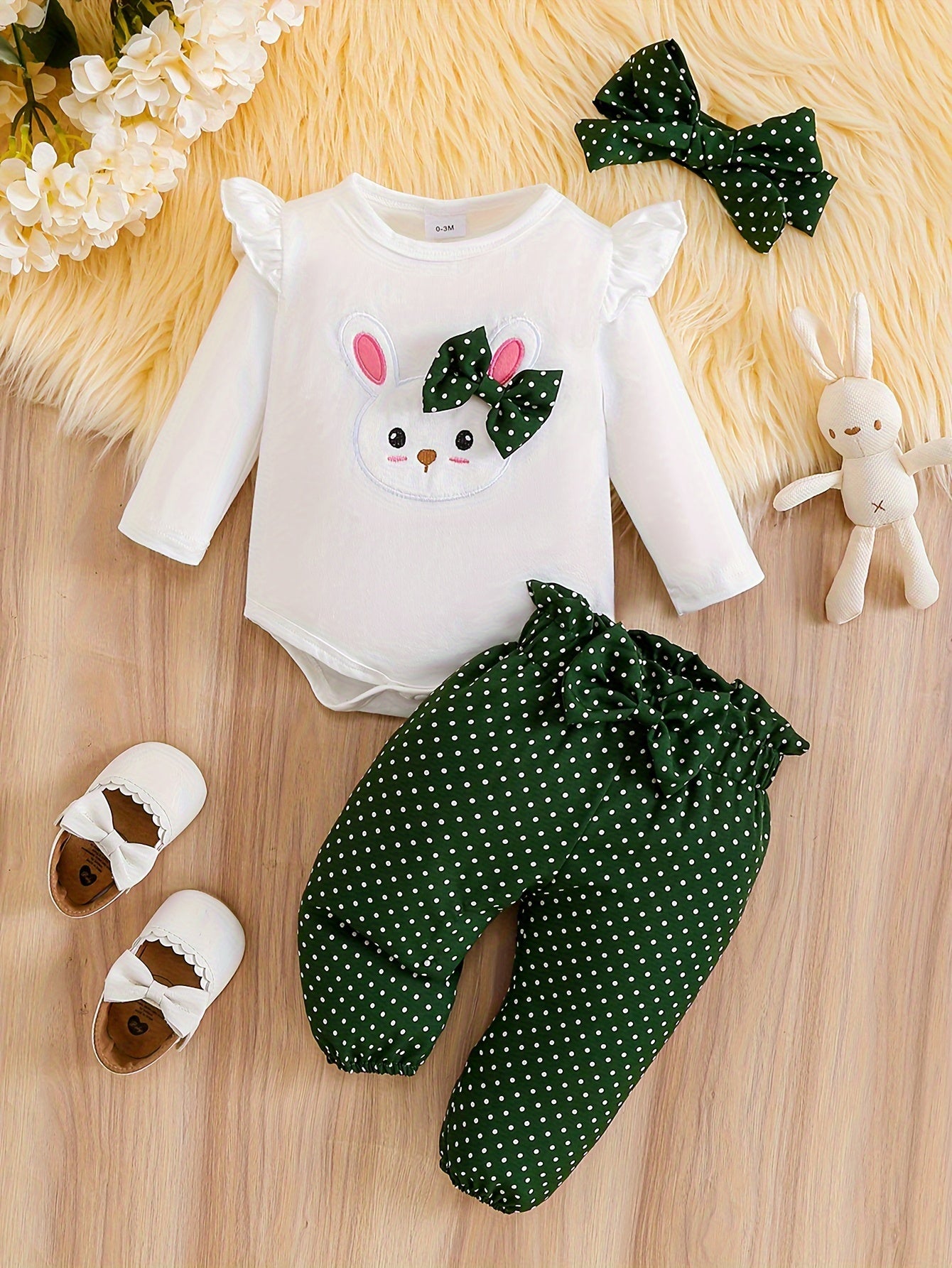 Baby Girl'S Cute Rabbit Long Sleeve Top