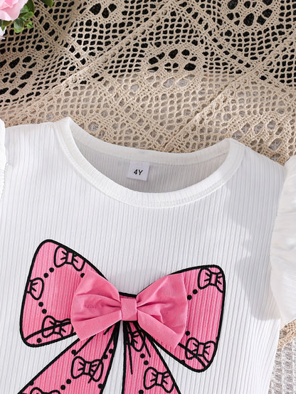 Girls' Plaid Print Skirt Set