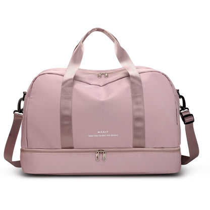 Durable Large Capacity Nylon Travel Bag with Shoe Compartment