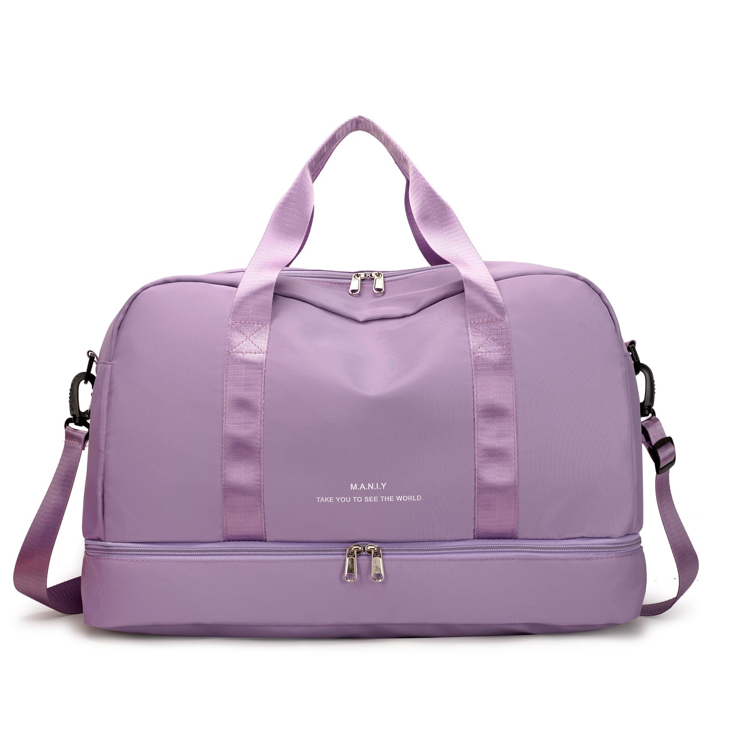 Durable Large Capacity Nylon Travel Bag with Shoe Compartment