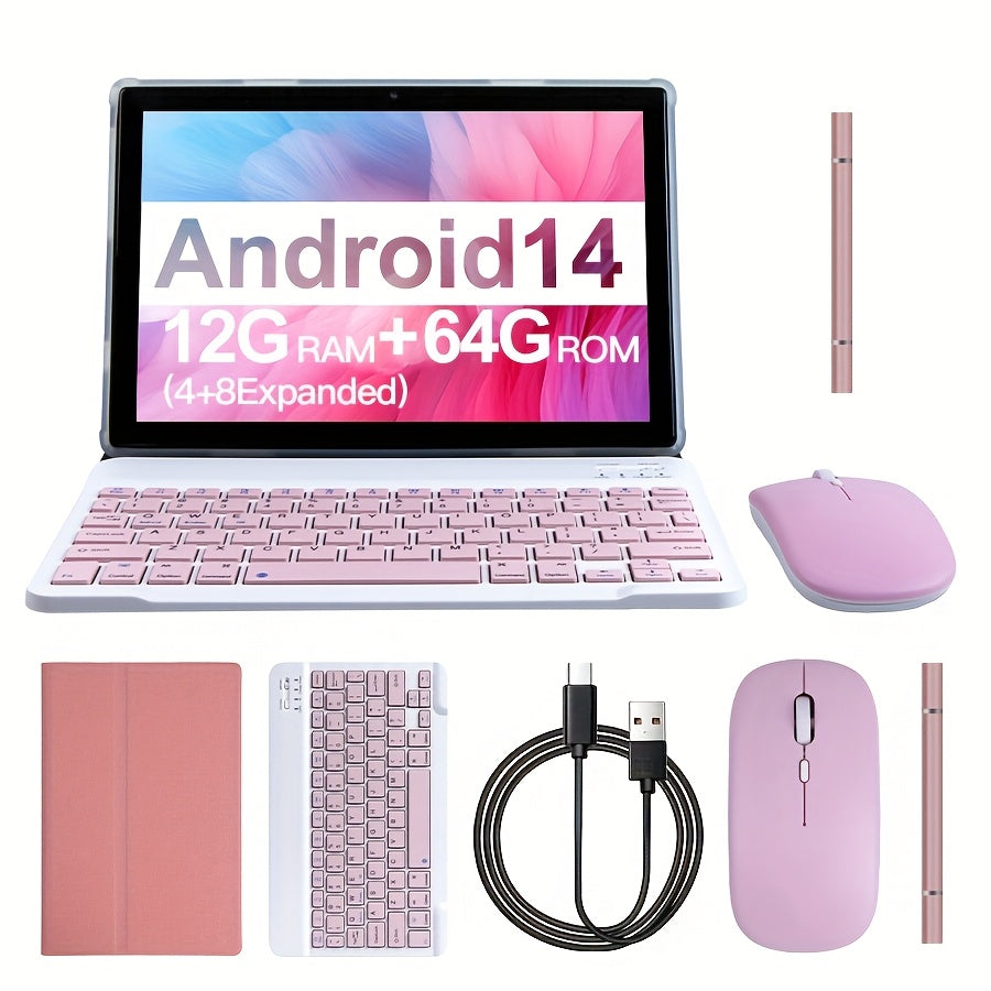 Tablet 10.1-inch Android 14 operating system