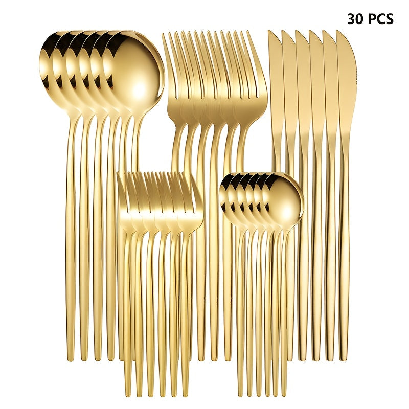 30pcs of elegant Golden stainless steel knife