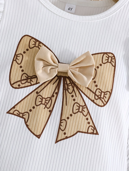 Girls' Plaid Print Skirt Set