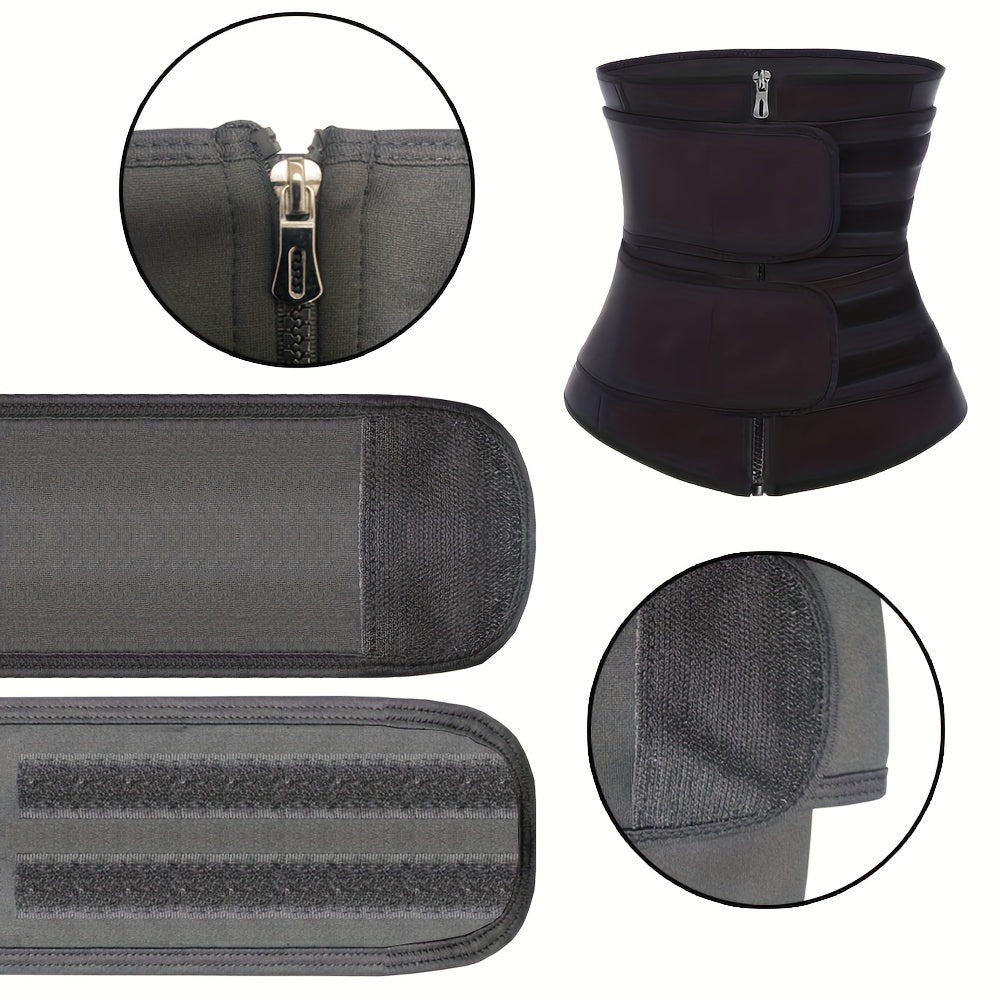 1pc Double Belt Zipper Waist Trainer