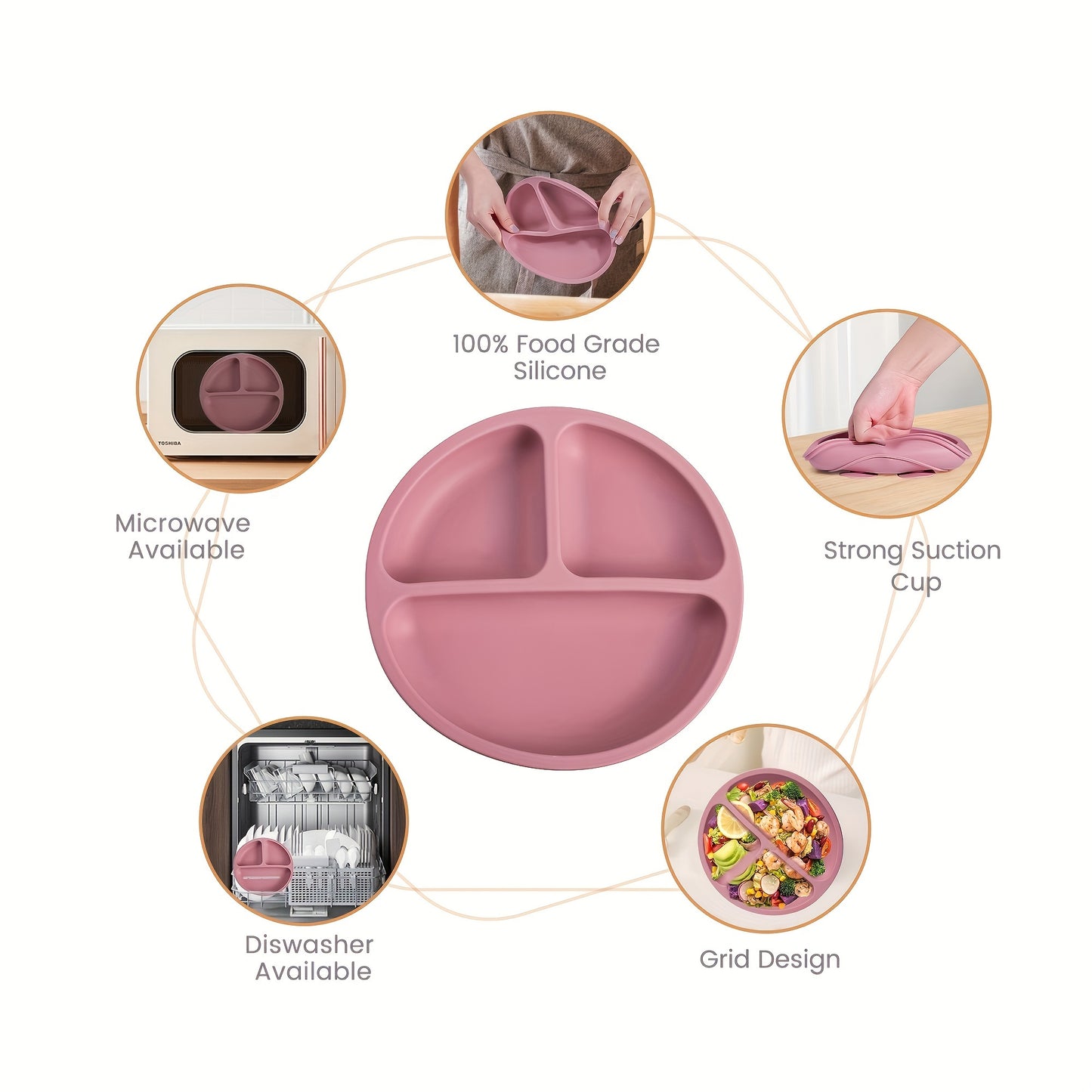 Personalized Silicone Weaning Kit, Cartoon Weaning Kit for Toddlers and Babies