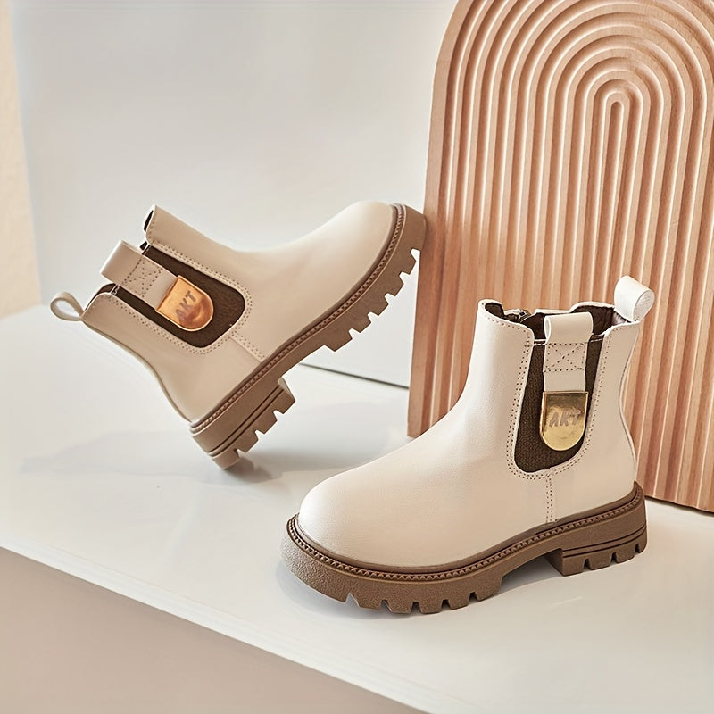 Girls Vintage High-Top Ankle Boots