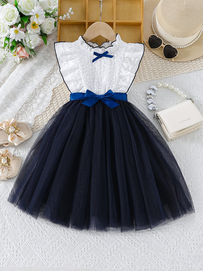 1pc Girls' Sleeveless Summer Dress