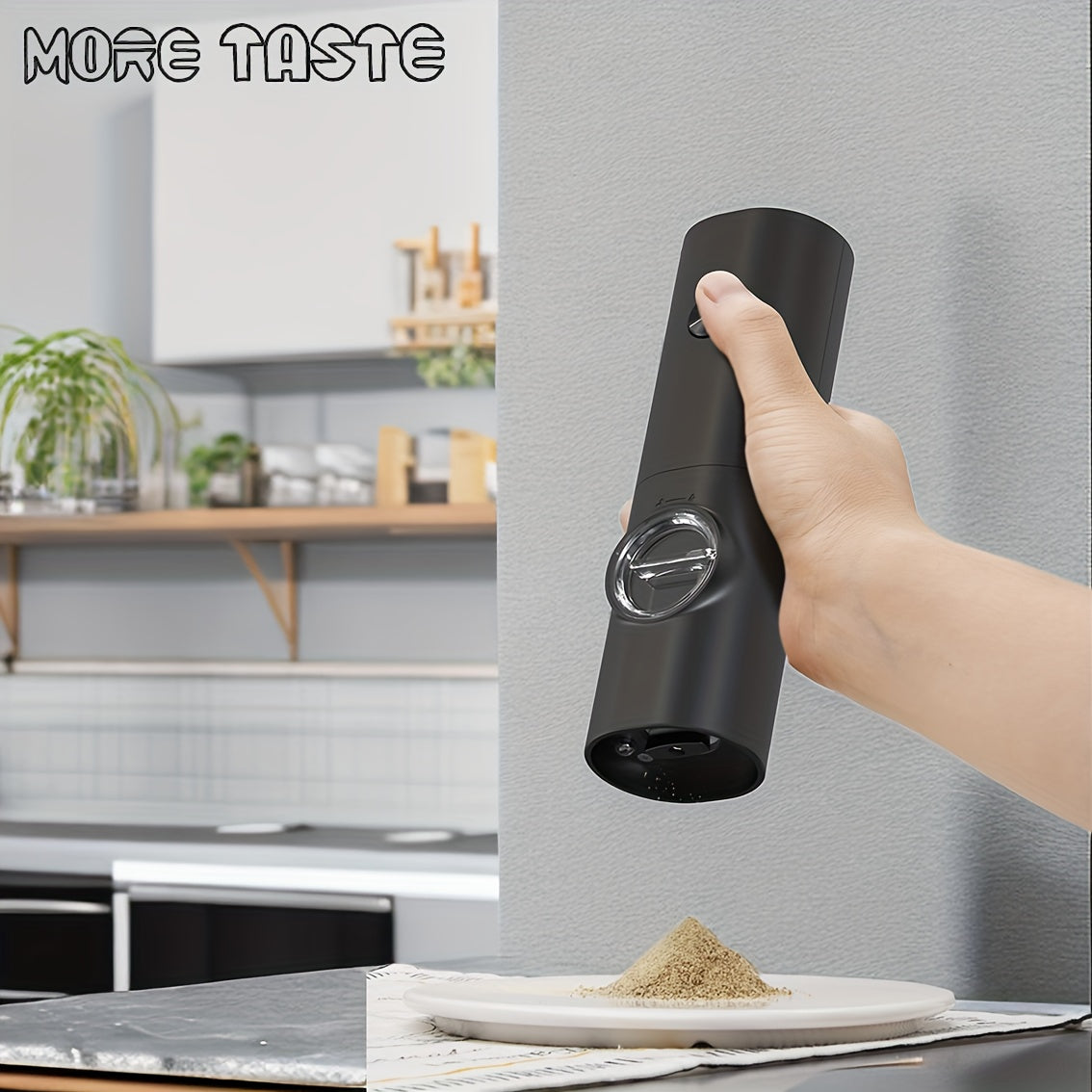 MORE TASTE Electric Salt and Pepper Grinder