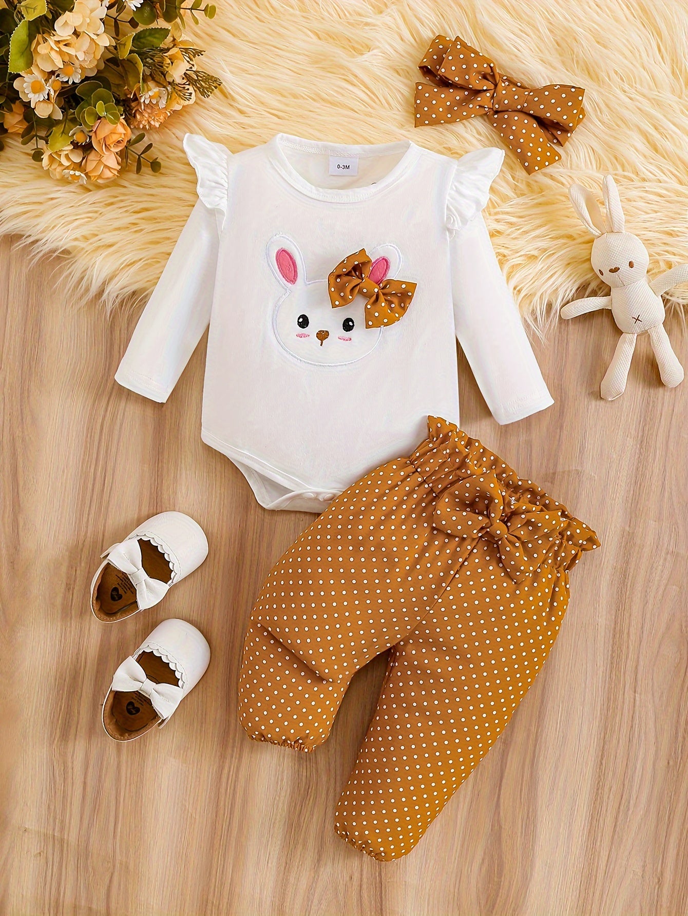 Baby Girl'S Cute Rabbit Long Sleeve Top