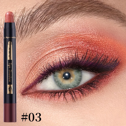 6-Color Multifunctional Eyeshadow Pencil Set | Waterproof Metallic and Matte Eyeshadow